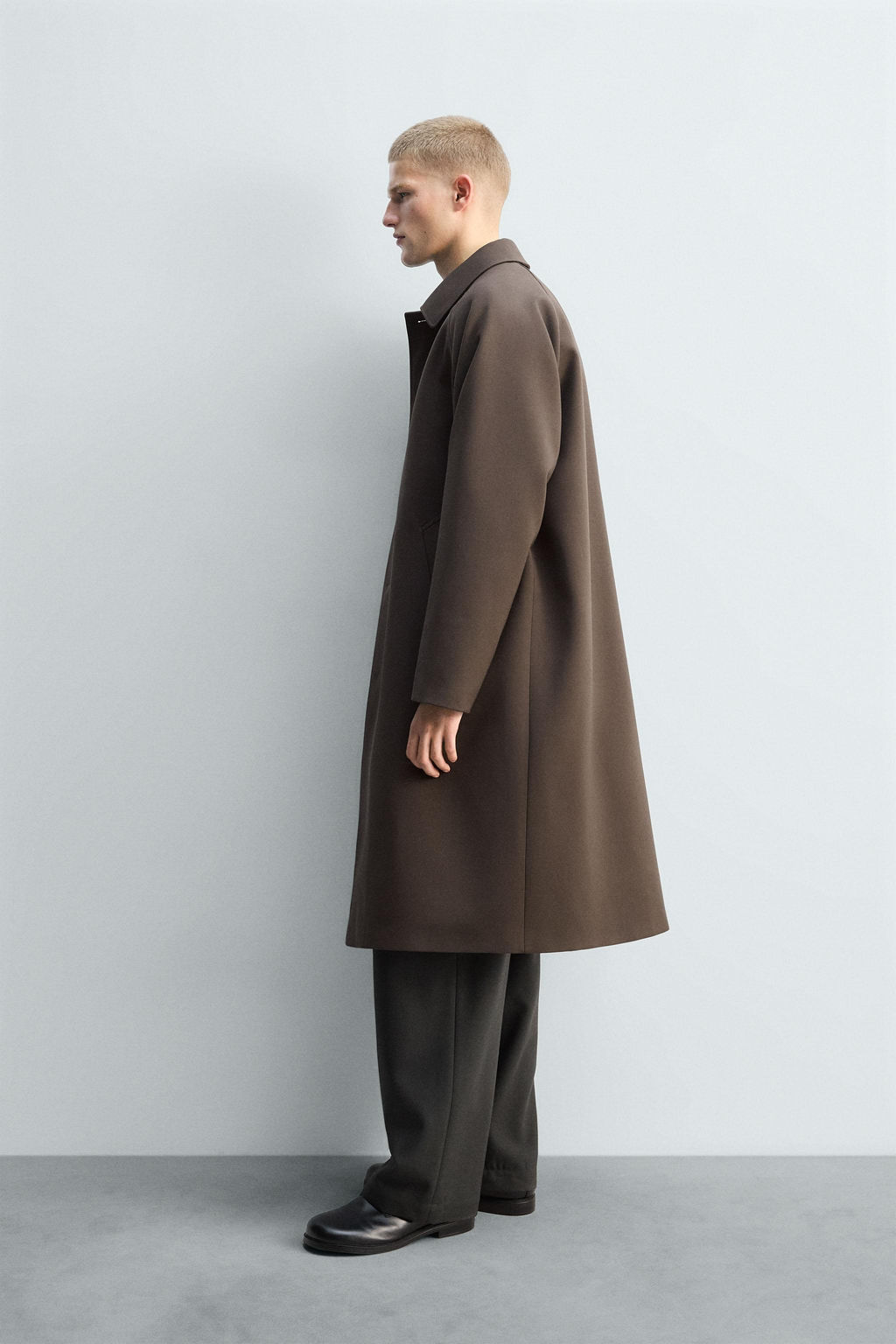 LIMITED EDITION LONG WOOL TRENCH COAT - Zara фото 4