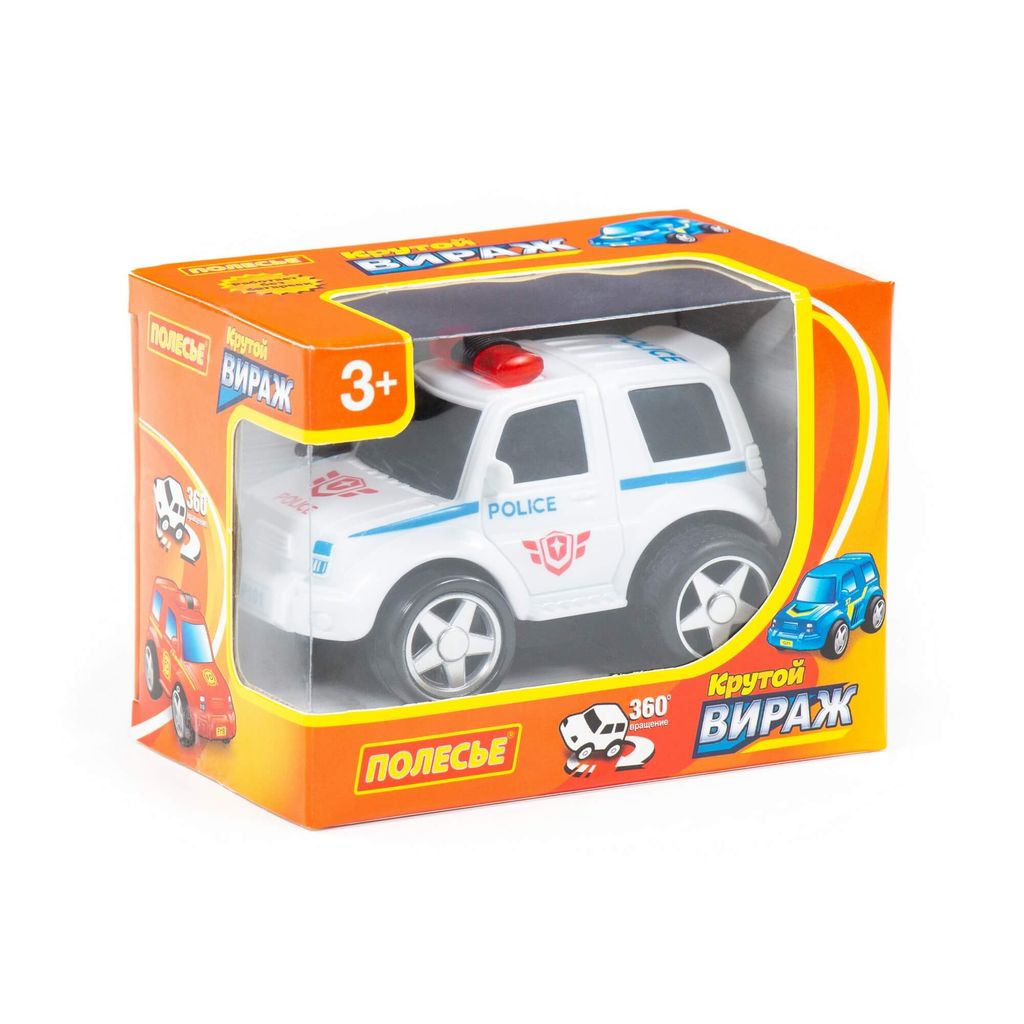 Крутой Вираж, автомобиль-полиция инерционный (в коробке) - Полесье фото 19