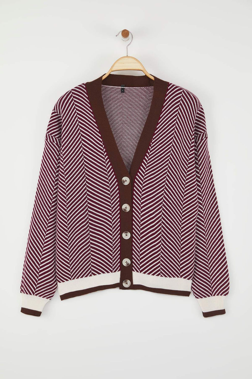 TRENDYOLMILLA K?rm?z? Genis Kal?p Triko H?rka TWOAW22HI0511  фото 13