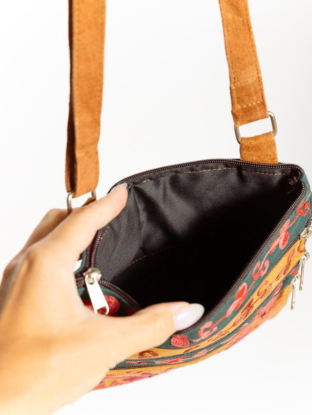 Сумка замшевая в ассортименте через плечо 1107/20 - Ганг фото 4