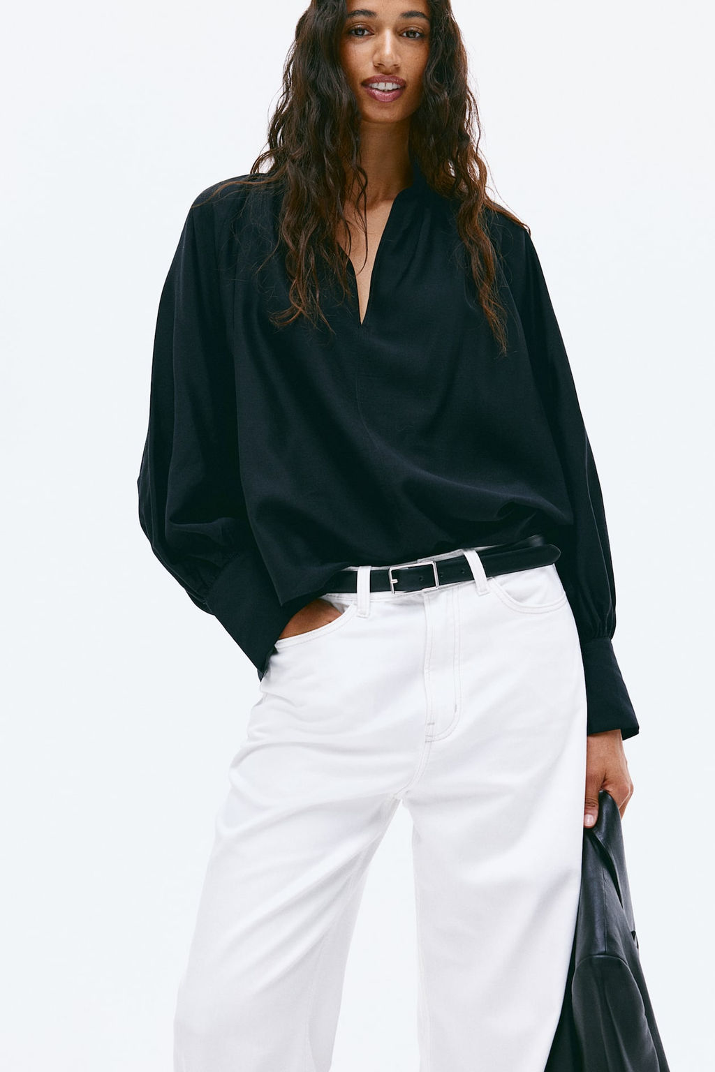 Blusa con mangas globo - H&m фото 3