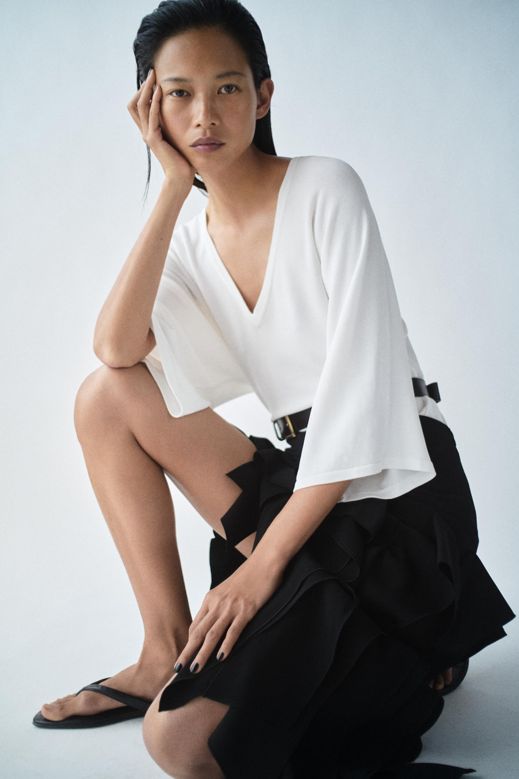 FALDA ASIM?TRICA ZW COLLECTION / Negro