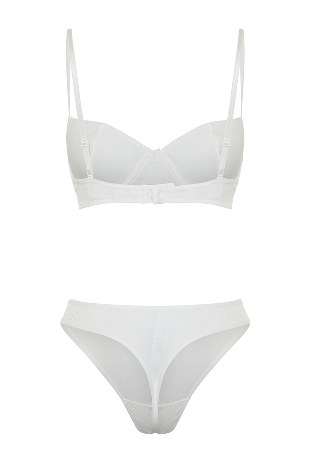 TRENDYOLMILLA Beyaz Fitilli Etiket Detayl? Ip Ask?l? Kaps?z Orme Ic Camas?r? Tak?m? THMSS24CC00029 фото 15