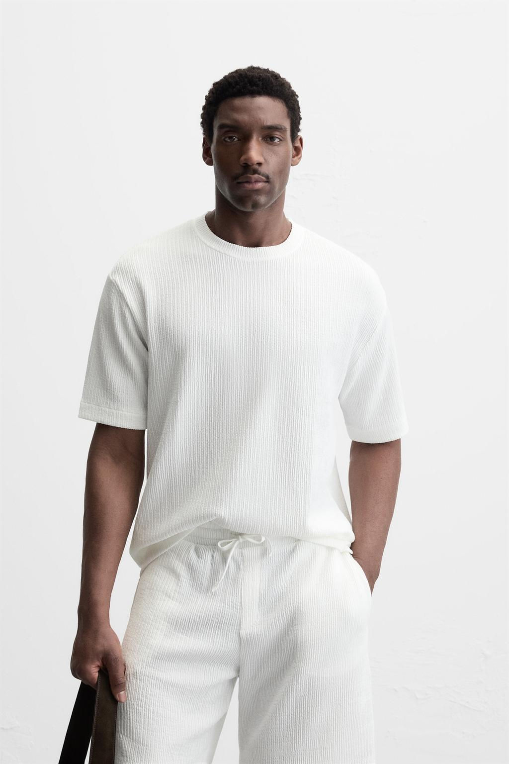 TEXTURED JACQUARD T-SHIRT - Zara фото 10