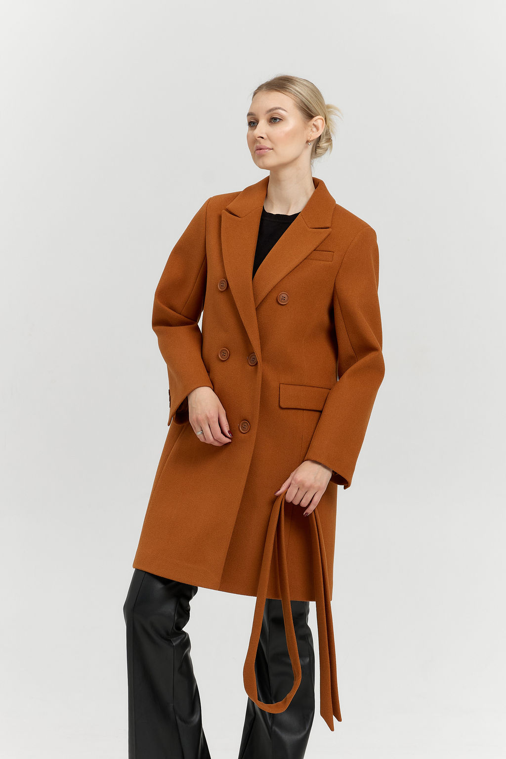 Пальто женское демисезонное 26897 (карамель)