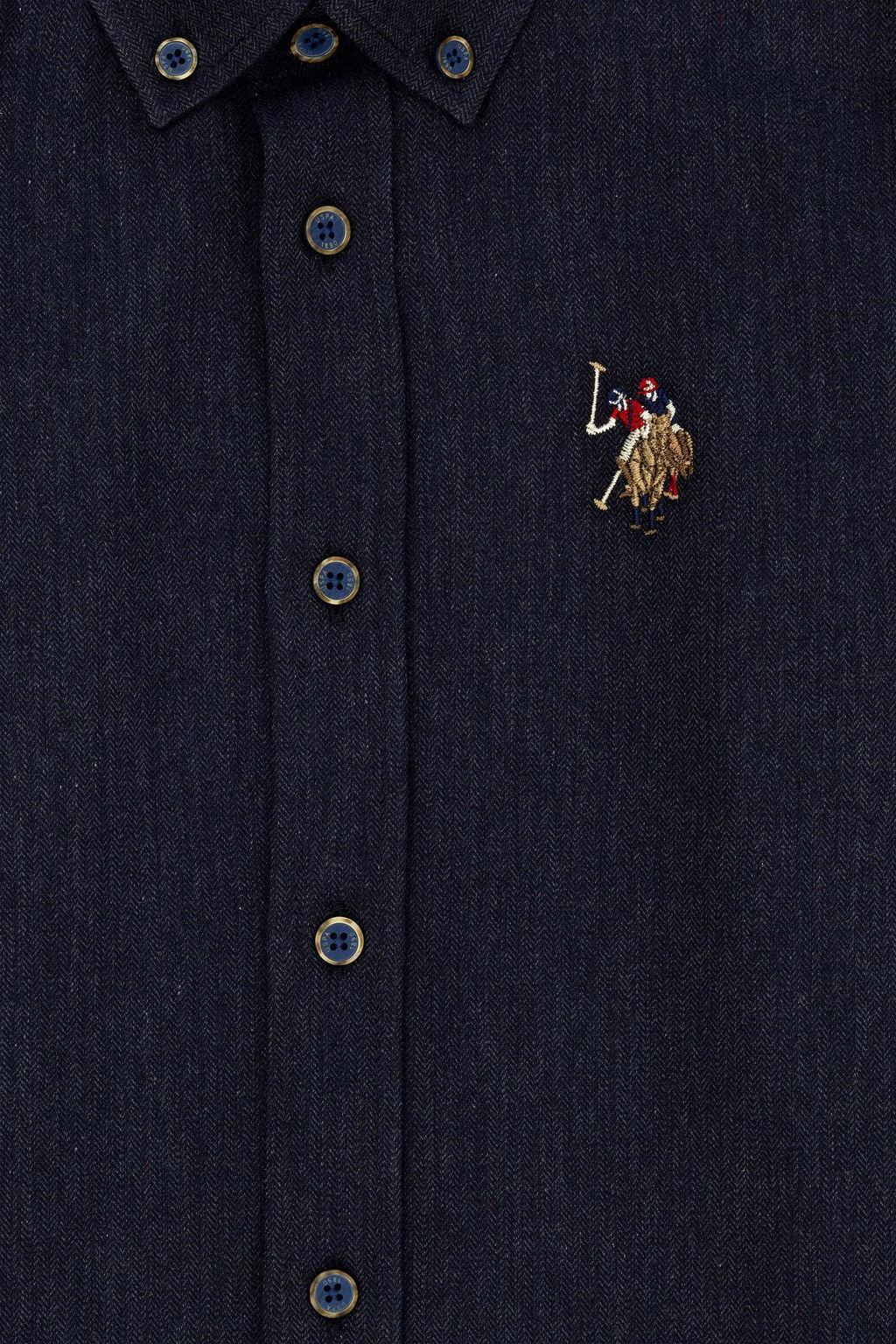 U. S. Polo Assn Темно-синяя рубашка с длинным рукавом для мальчика - U.s. polo assn фото 6