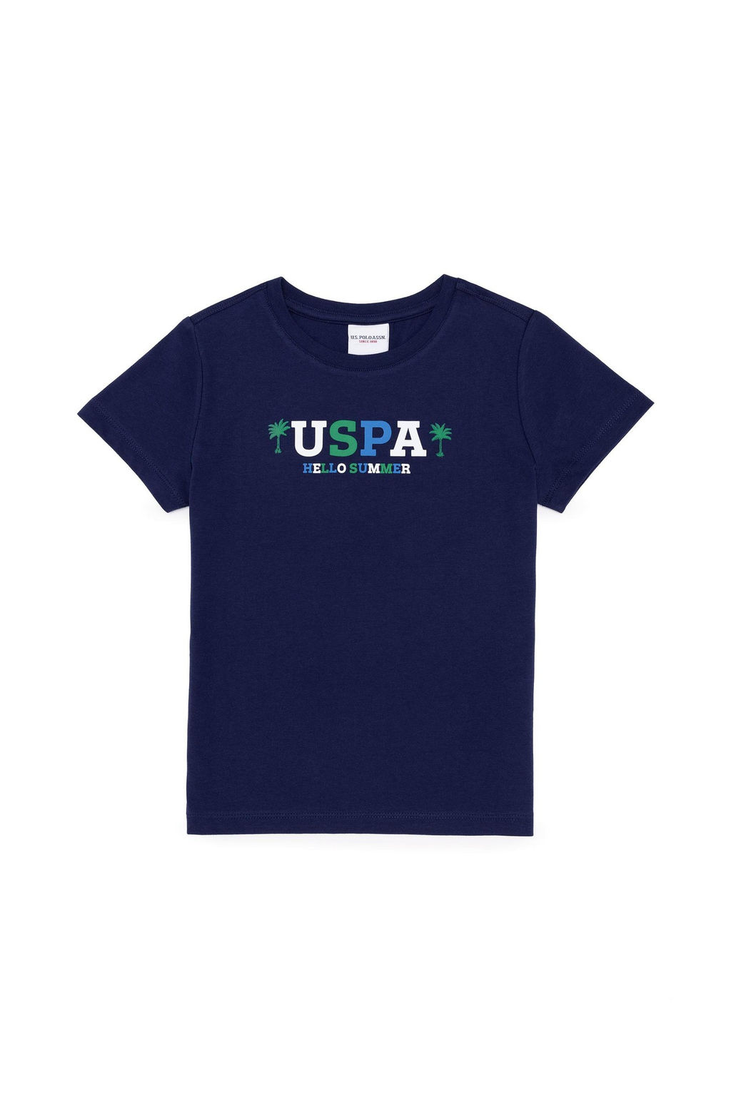 Детская темно-синяя футболка с круглым вырезом Неожиданная скидка в корзине - U.s. polo assn фото 4