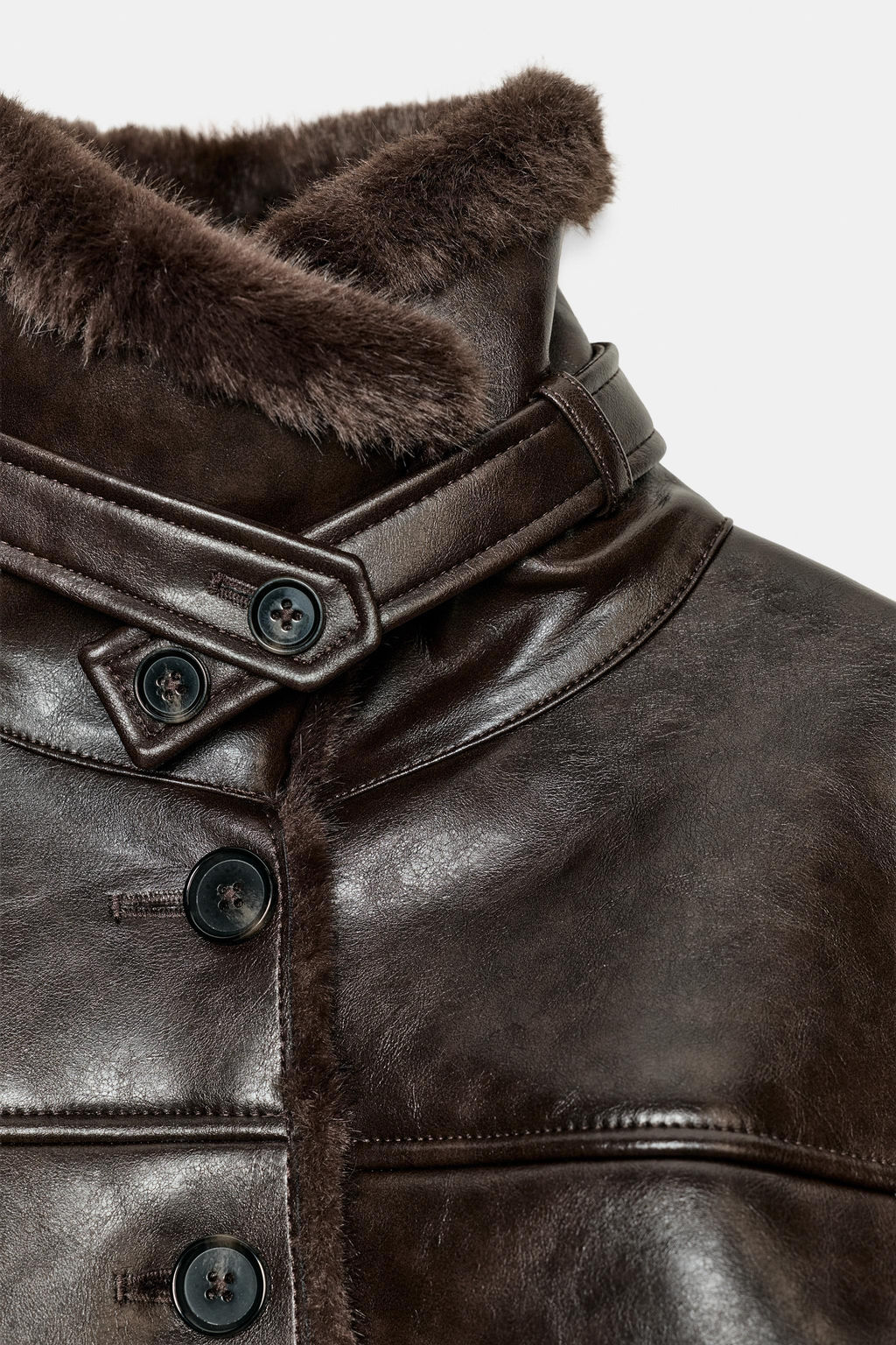 DOUBLE-FACED FAUX FUR JACKET - Zara фото 11