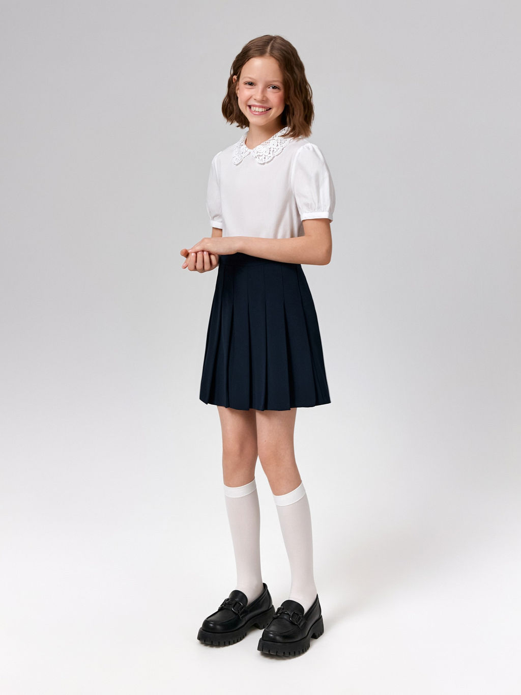 ACOOLA / Блузка детская для девочек Mousse молочный  фото 5