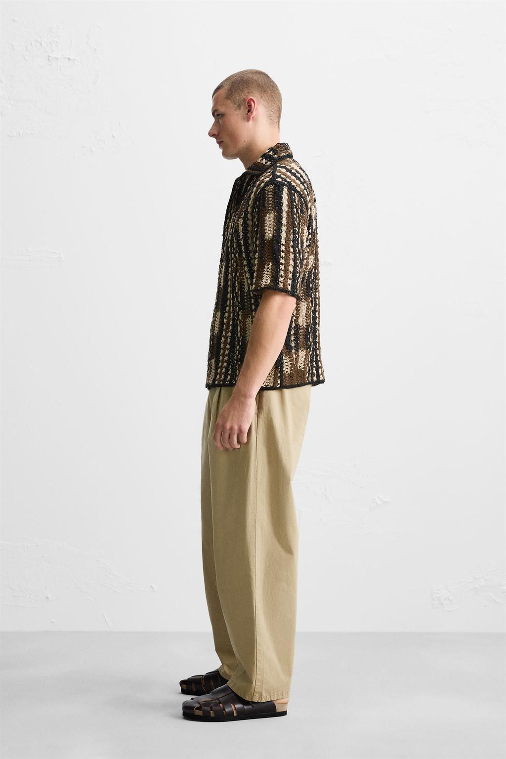 GEOMETRIC CROCHET SHIRT - Zara фото 4