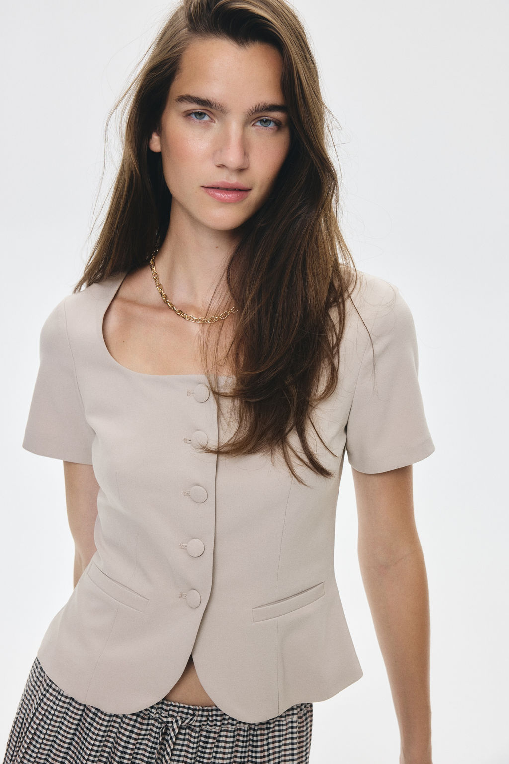 Top con botonadura frontal - H&m фото 8