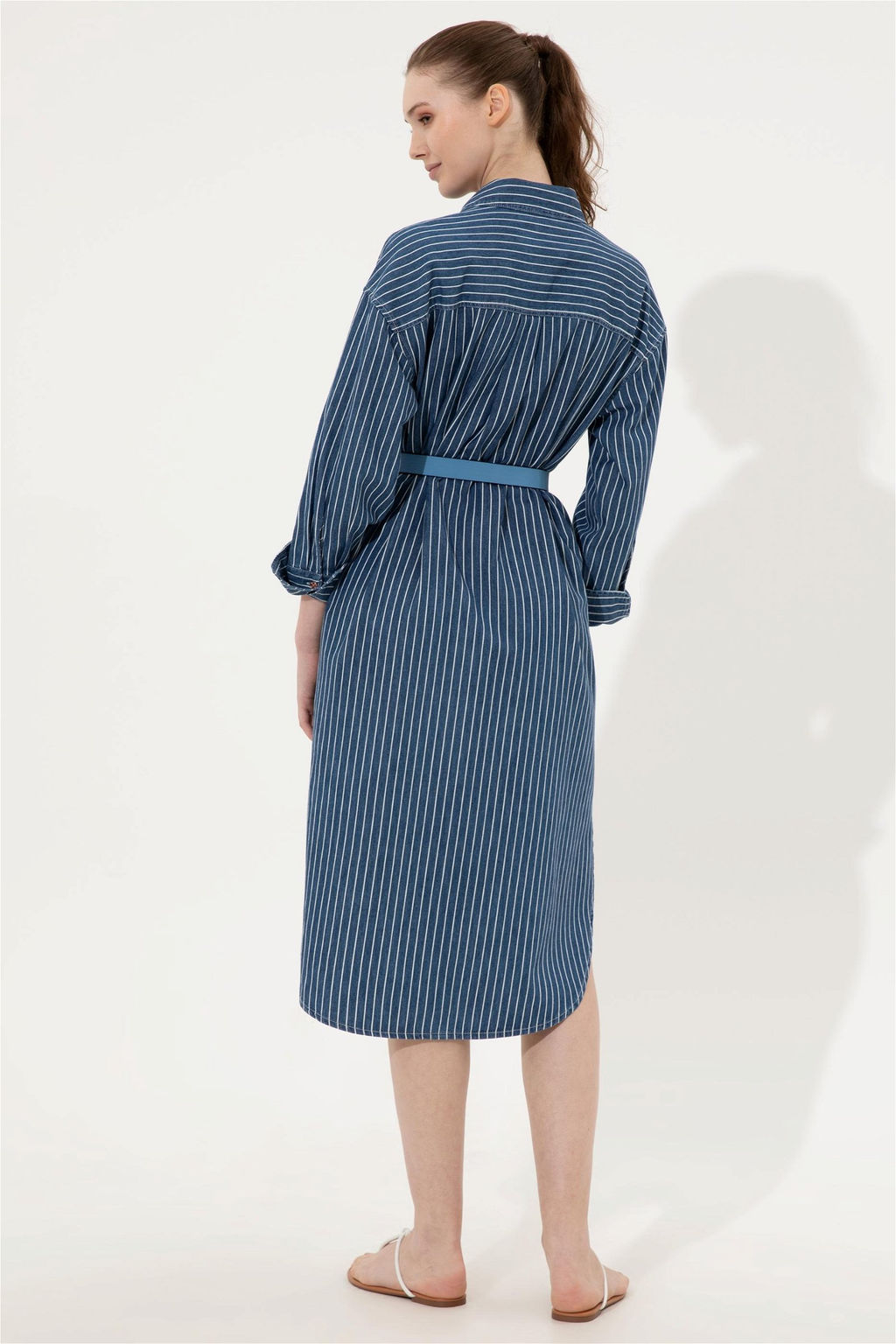 Женское синее джинсовое платье Неожиданная скидка в корзине - U.s. polo assn фото 4