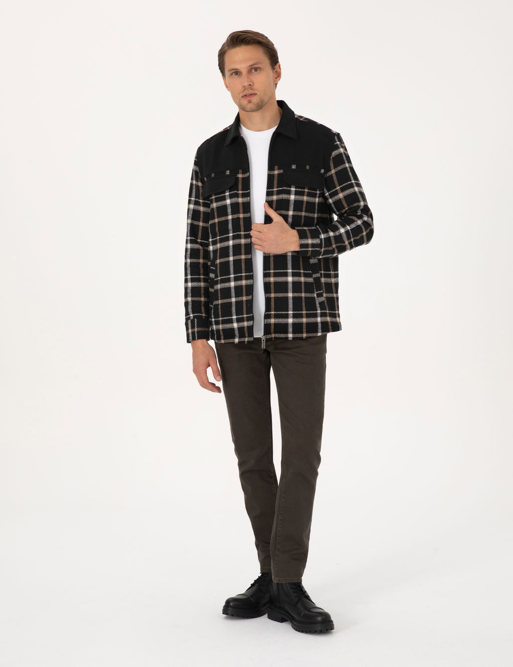 Siyah Comfort Fit Uzun Kollu G_mlek