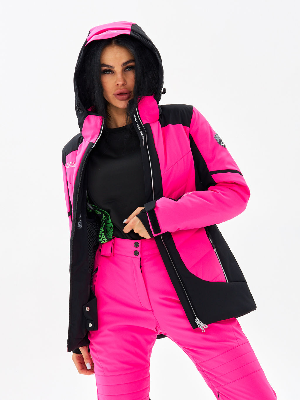 Женская горнолыжная / сноубордическая мембранная куртка Alpha Endless Peak Tech_3 Фуксия  фото 13
