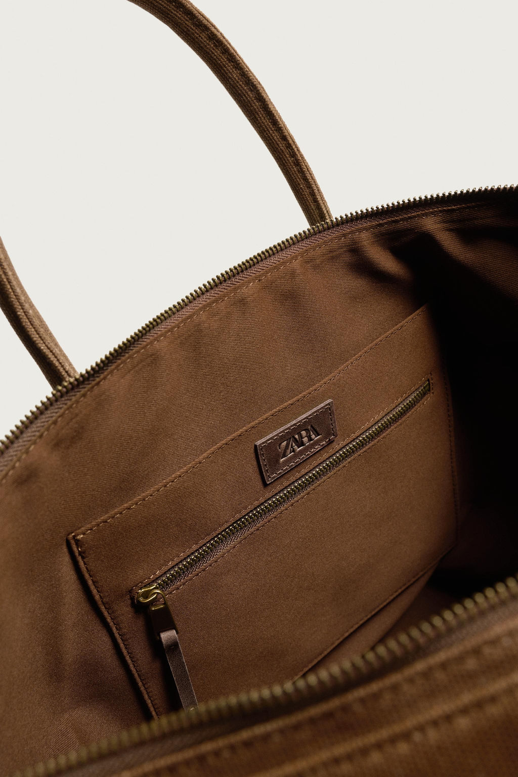 BOLSO SHOPPER DETALLES PIEL / Marr?n Tabaco - Zara фото 8
