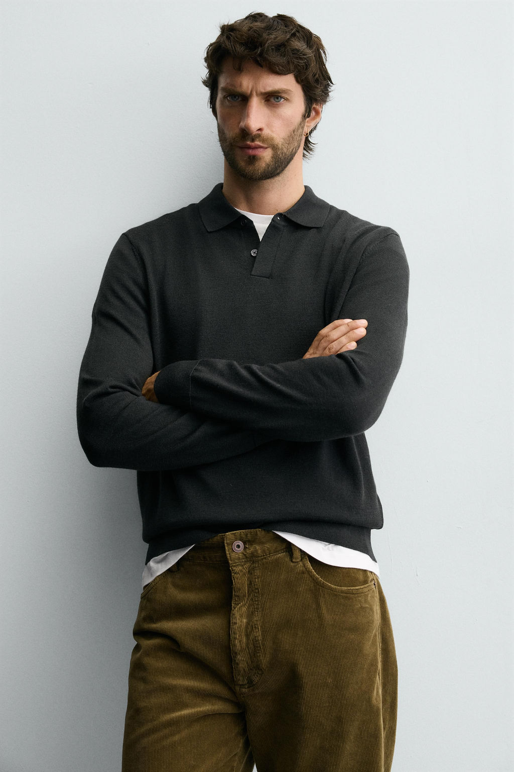 100% WOOL KNIT POLO SHIRT - Zara фото 6