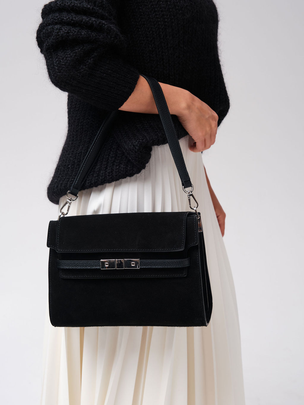 Замшевая сумка Rachel DBR 31361 черный фото 7