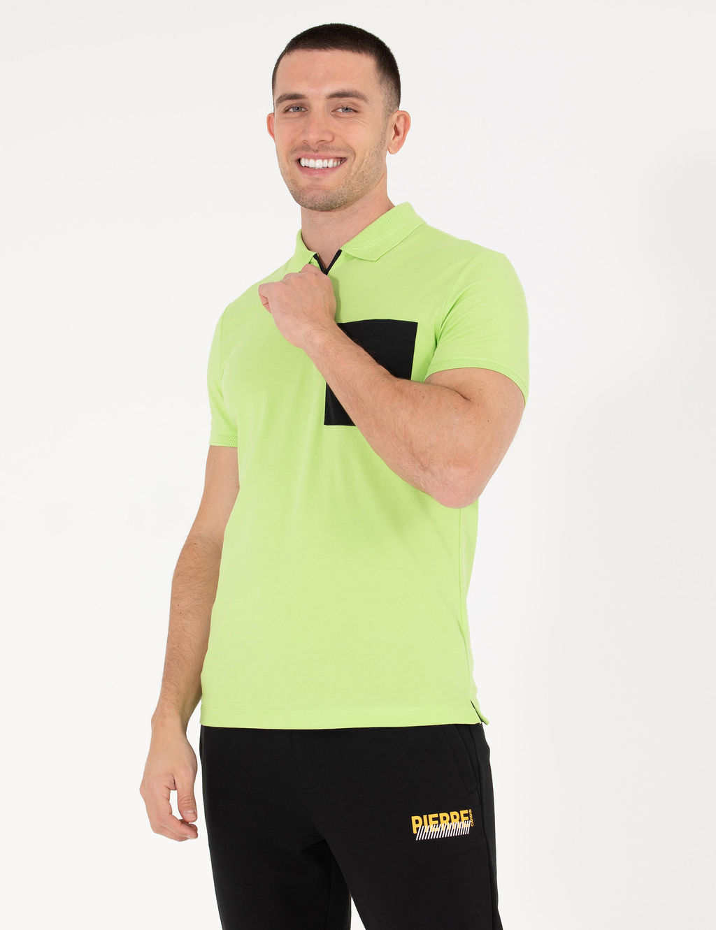 Ye_il Slim Fit Fermuarl_ Polo Yaka Ti__rt - Pierre cardin фото 8