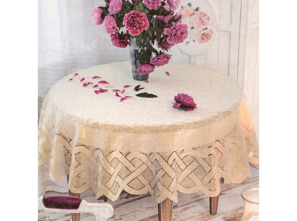 Скатерть декоративная Д196Ка 2965 бежевый 2.40 м*2.25 м рис. Д196Ка