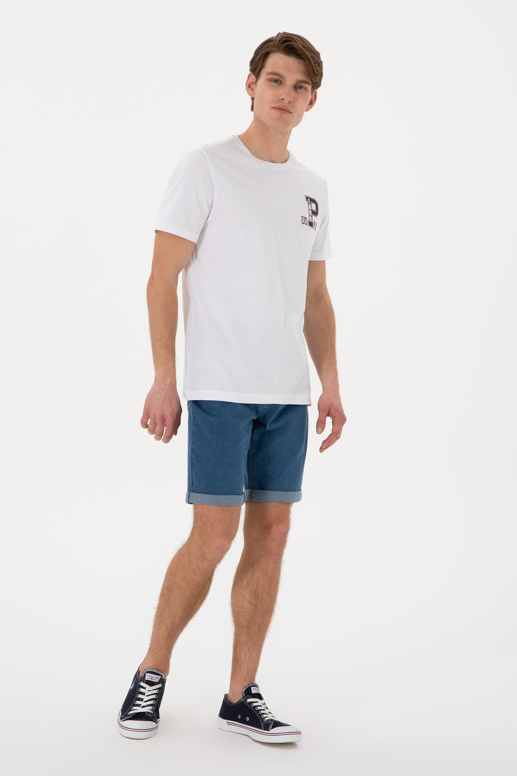 Erkek Bisiklet Yaka Beyaz Ti__rt Sepette S_rpriz _ndirim - U.s. polo assn фото 4