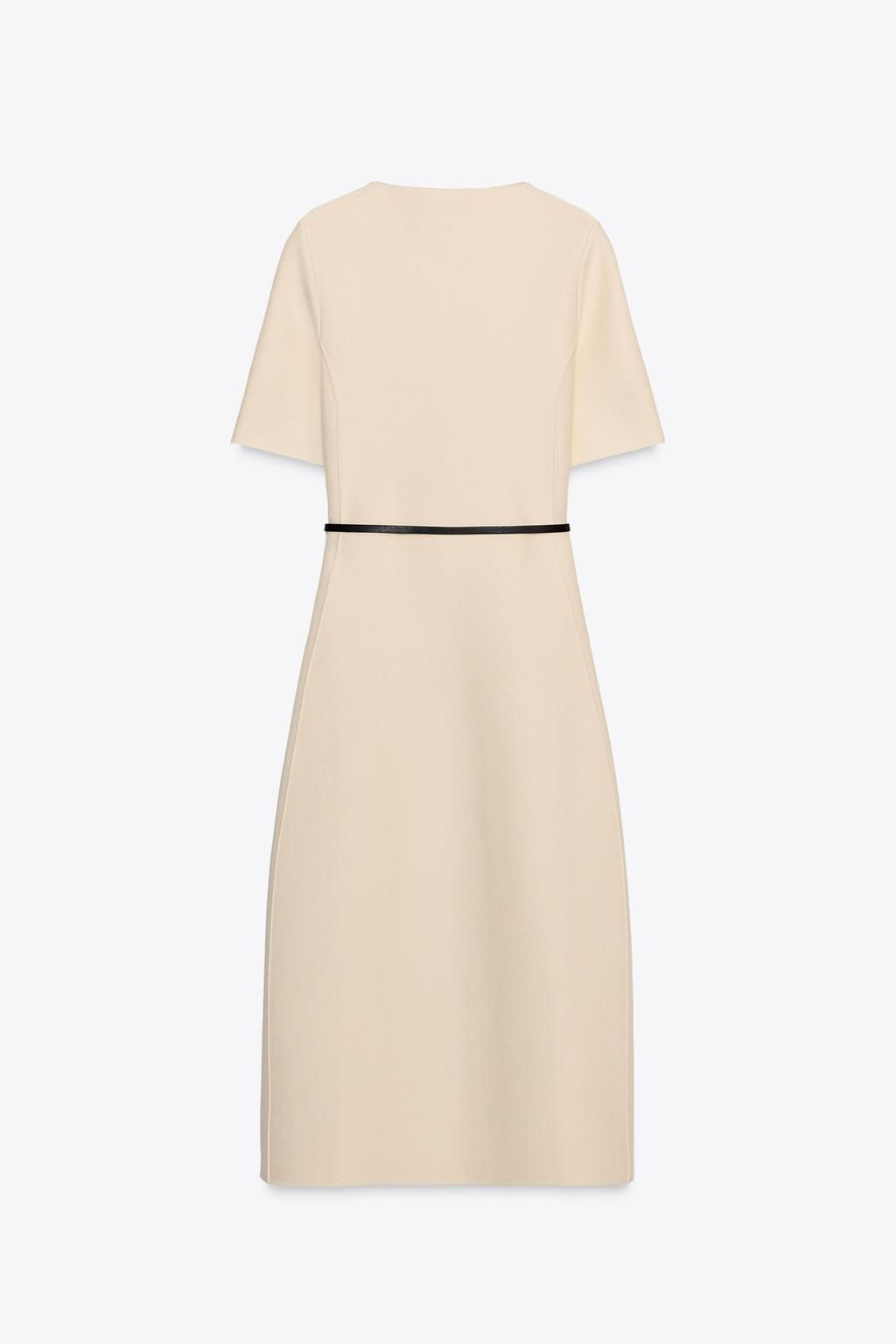 MIDI DRESS WITH BELT - Zara фото 6