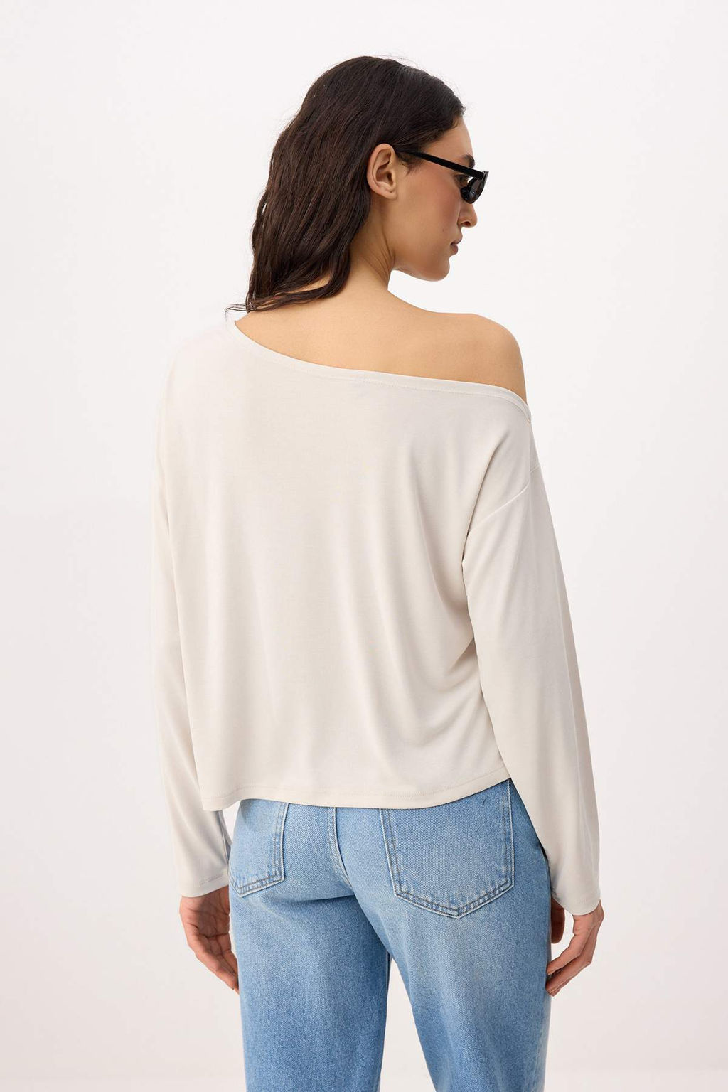 Antrasit Modall? More Sustainable Kay?k Yaka Relaxed/Rahat Kesim Orme Bluz TWOAW25BZ00282 - Trendyolmilla фото 28