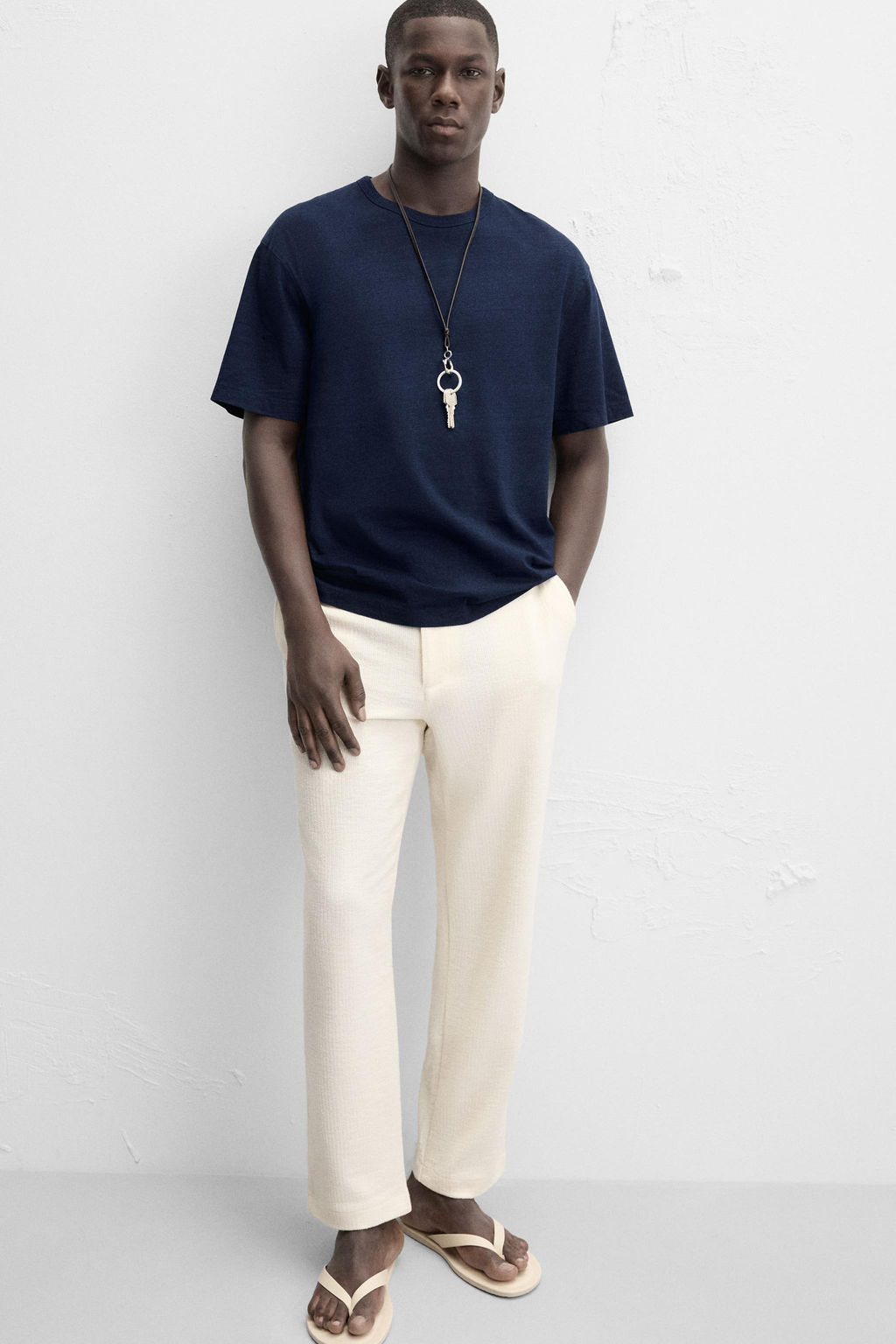 TEXTURED CHINO TROUSERS - Zara фото 14