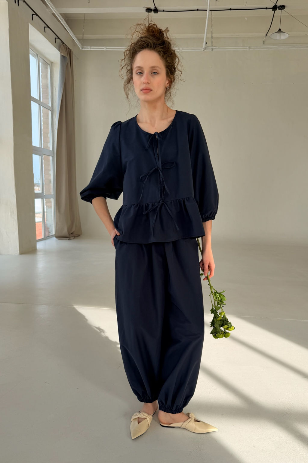 Блузка NATURE093/04/Синий - M&G all natural фото 6