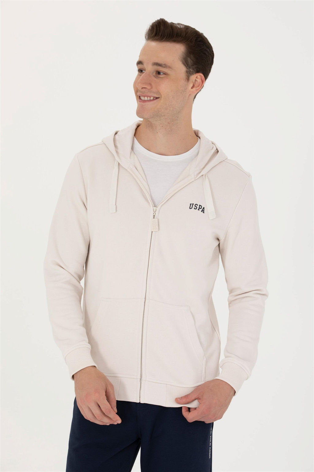 U. S. Polo Assn Мужской вязаный кардиган с капюшоном и камнем - U.s. polo assn фото 8