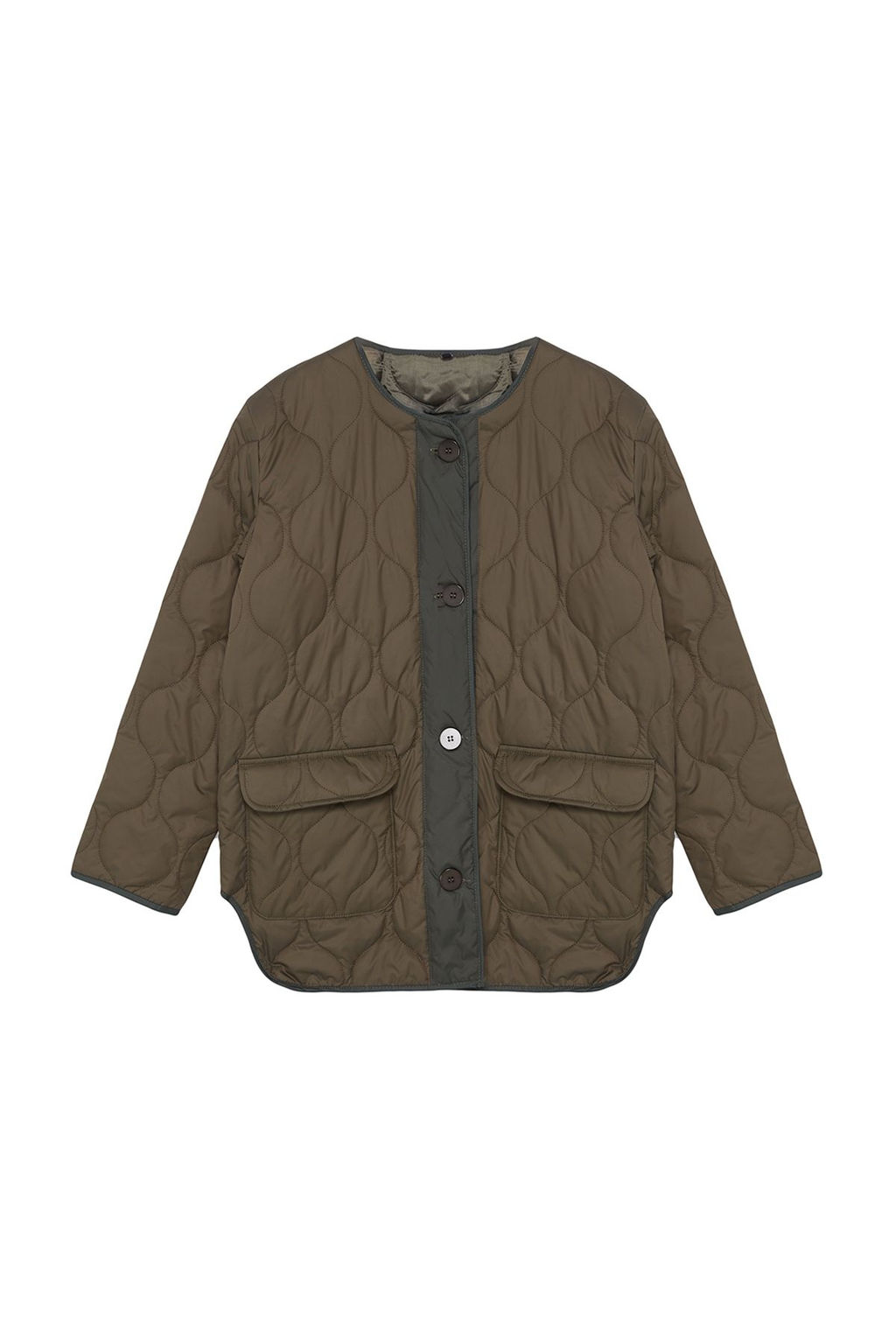 TRENDYOLMILLA Haki Renk Bloklu Su Itici Kapitone Mont TWOAW23MO00134 фото 22