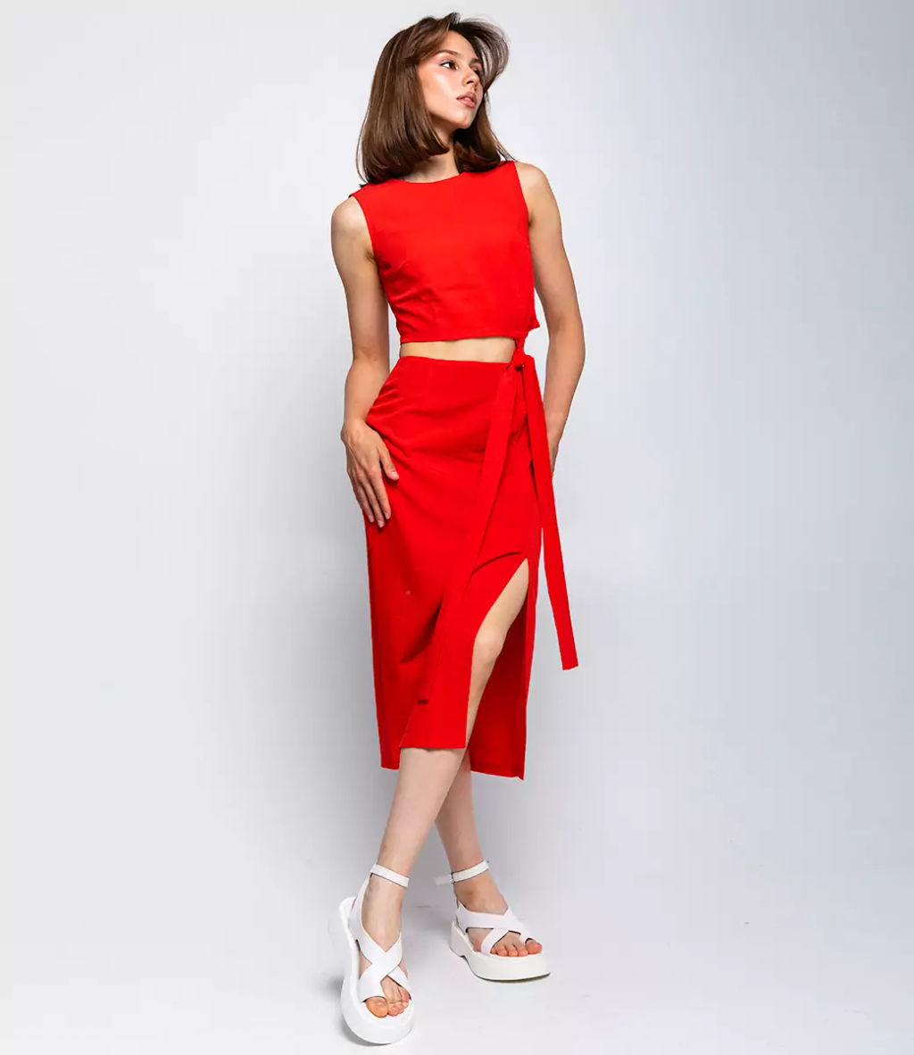 Костюм #БШ2416, красный