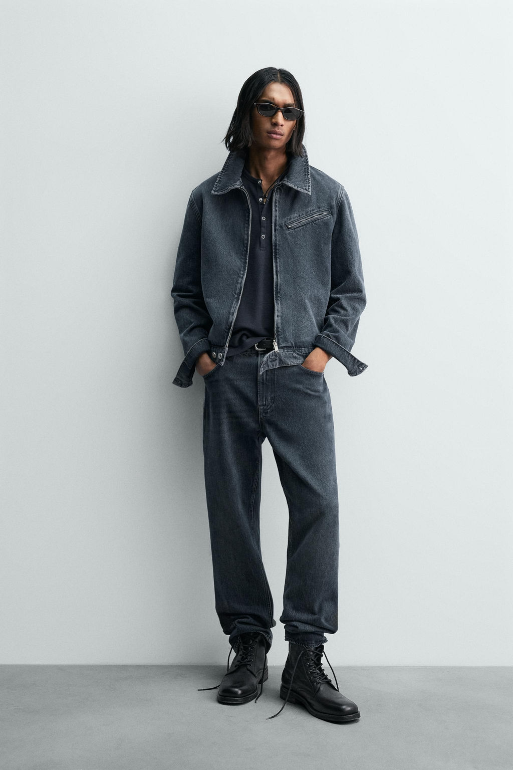 LIMITED EDITION ZIP-UP DENIM JACKET - Zara фото 9