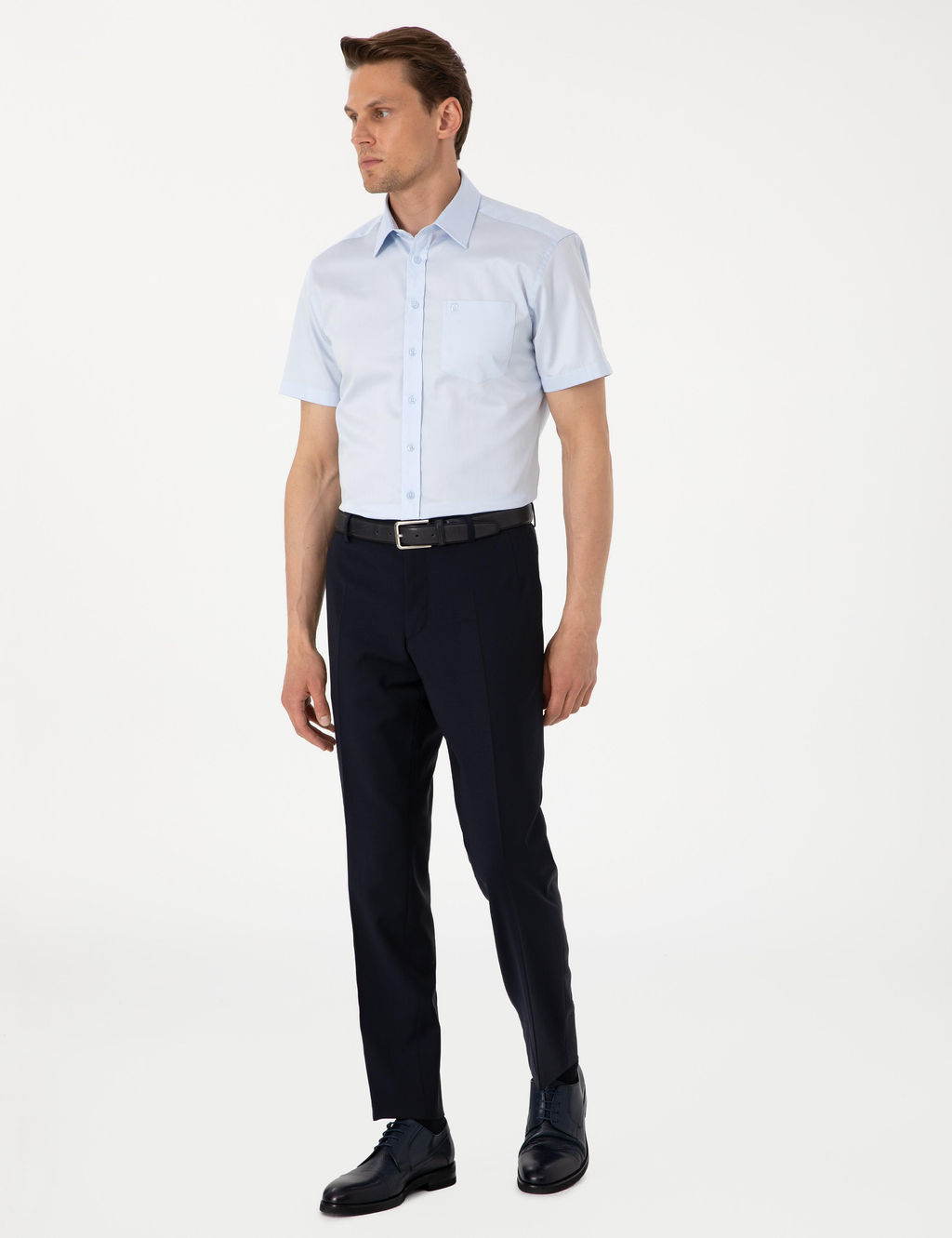 A__k Mavi Regular Fit Uzun Kollu Basic G_mlek