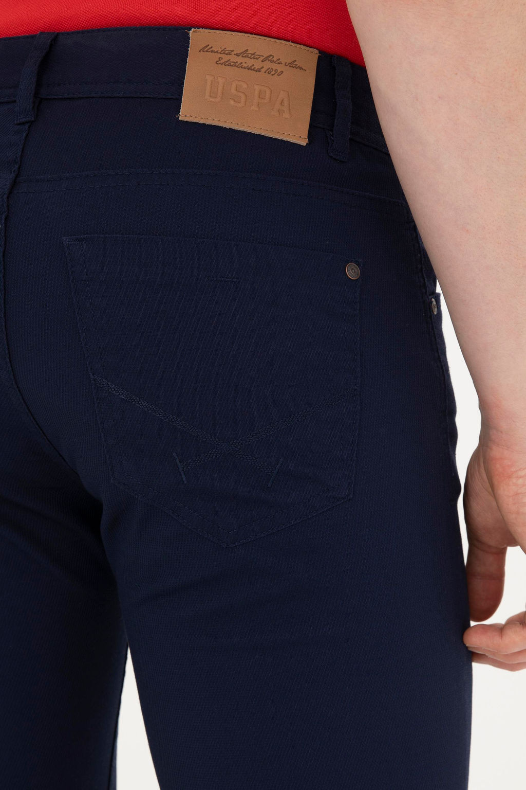 Мужские темно-синие брюки из плотной ткани/чиносы - U.s. polo assn фото 7