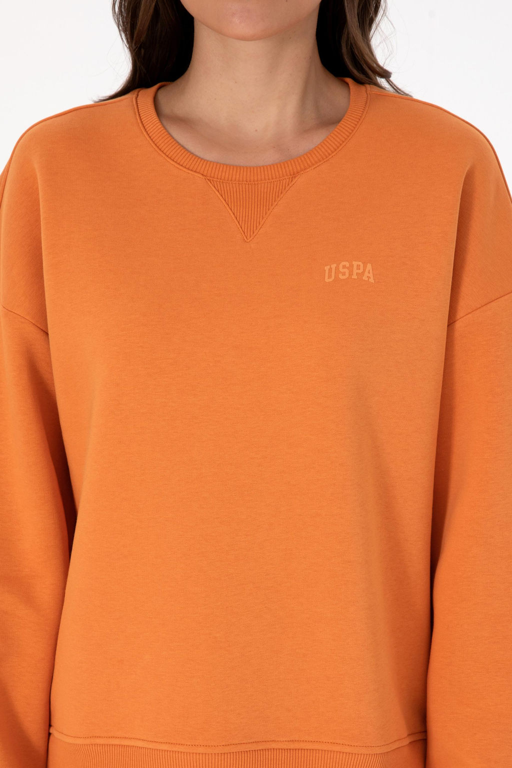 Kad_n Bak_r _ardonlu Bisiklet Yaka Basic Sweatsh_rt - U.s. polo assn фото 6