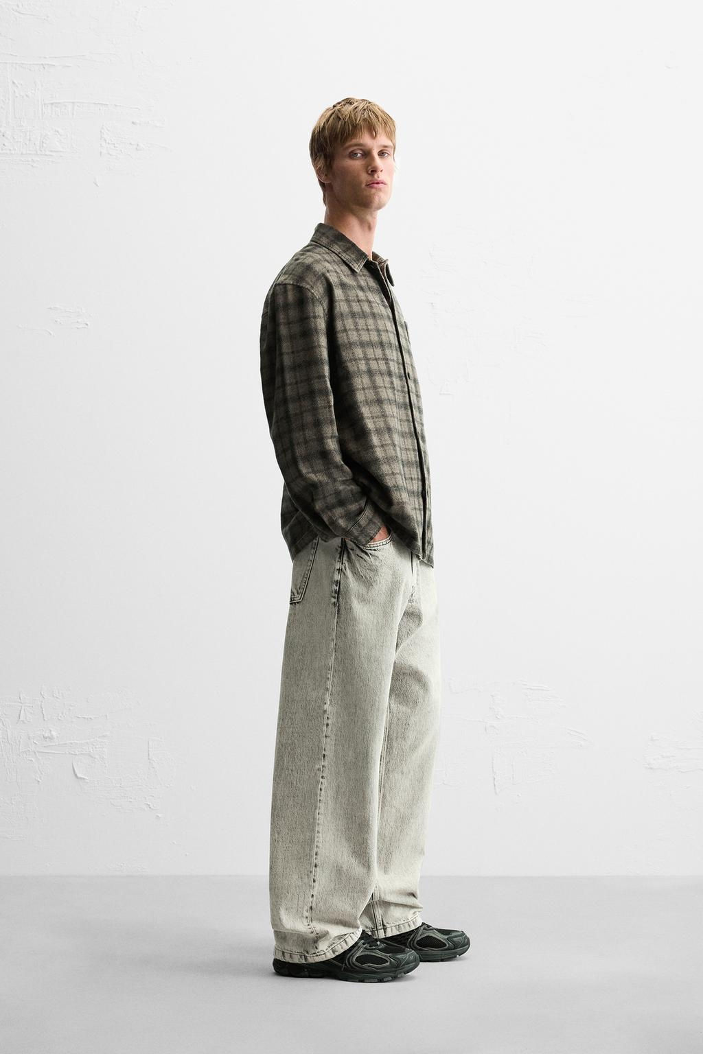 CHECK PIERCING OVERSHIRT - Zara фото 4