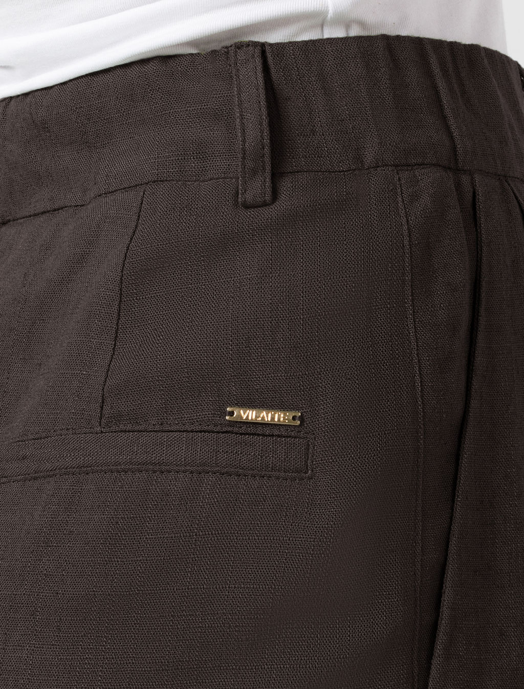 VILATTE / Свободные брюки изо льна с вискозой  фото 6