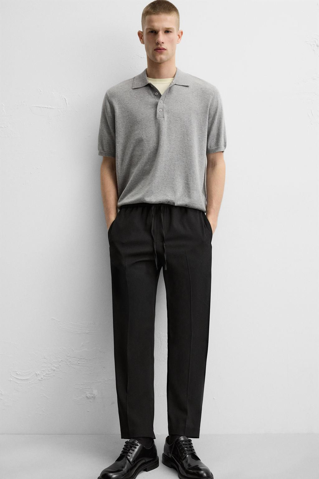 COMFORT FIT JOGGER WAIST TROUSERS - Zara фото 42