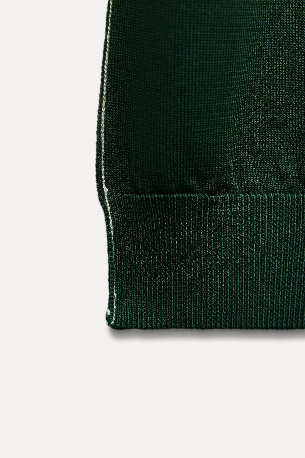 PLAIN KNIT TOP WITH CONTRAST TRIMS - Zara фото 25