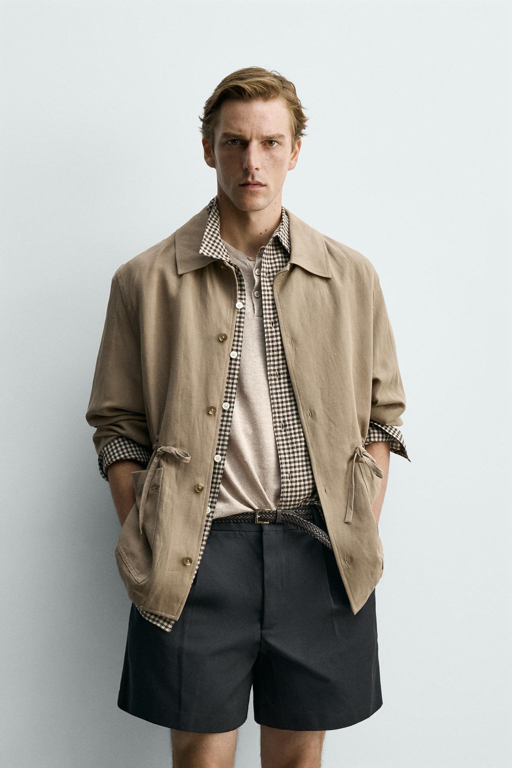 PARKA LIGERA VISCOSA - LINO / Vis?n oscuro - Zara фото 2