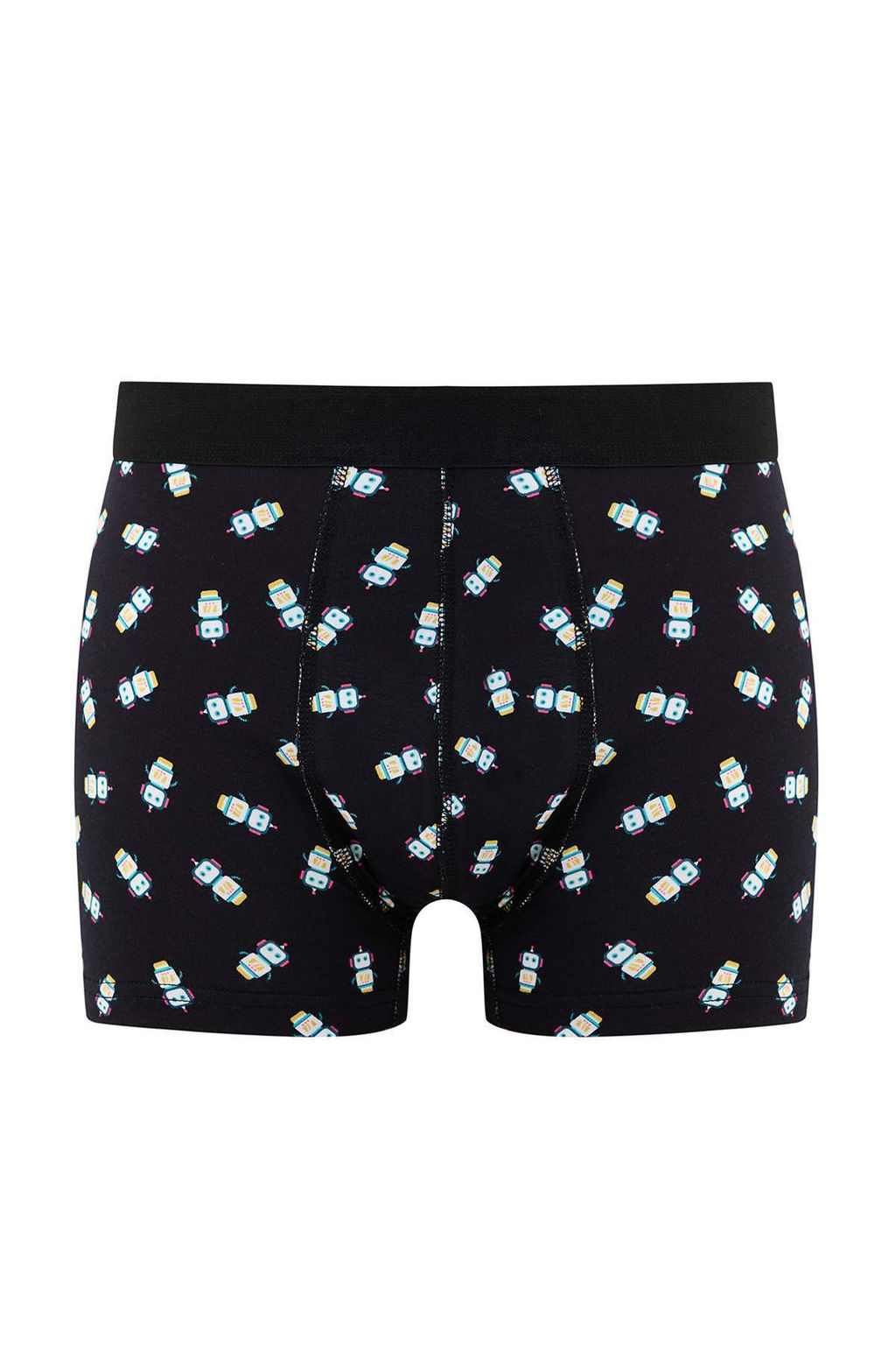 Cok Renkli 3lu Paket Desenli/Duz Pamuklu Boxer TMNAW25BX00009 - Trendyolmilla фото 14