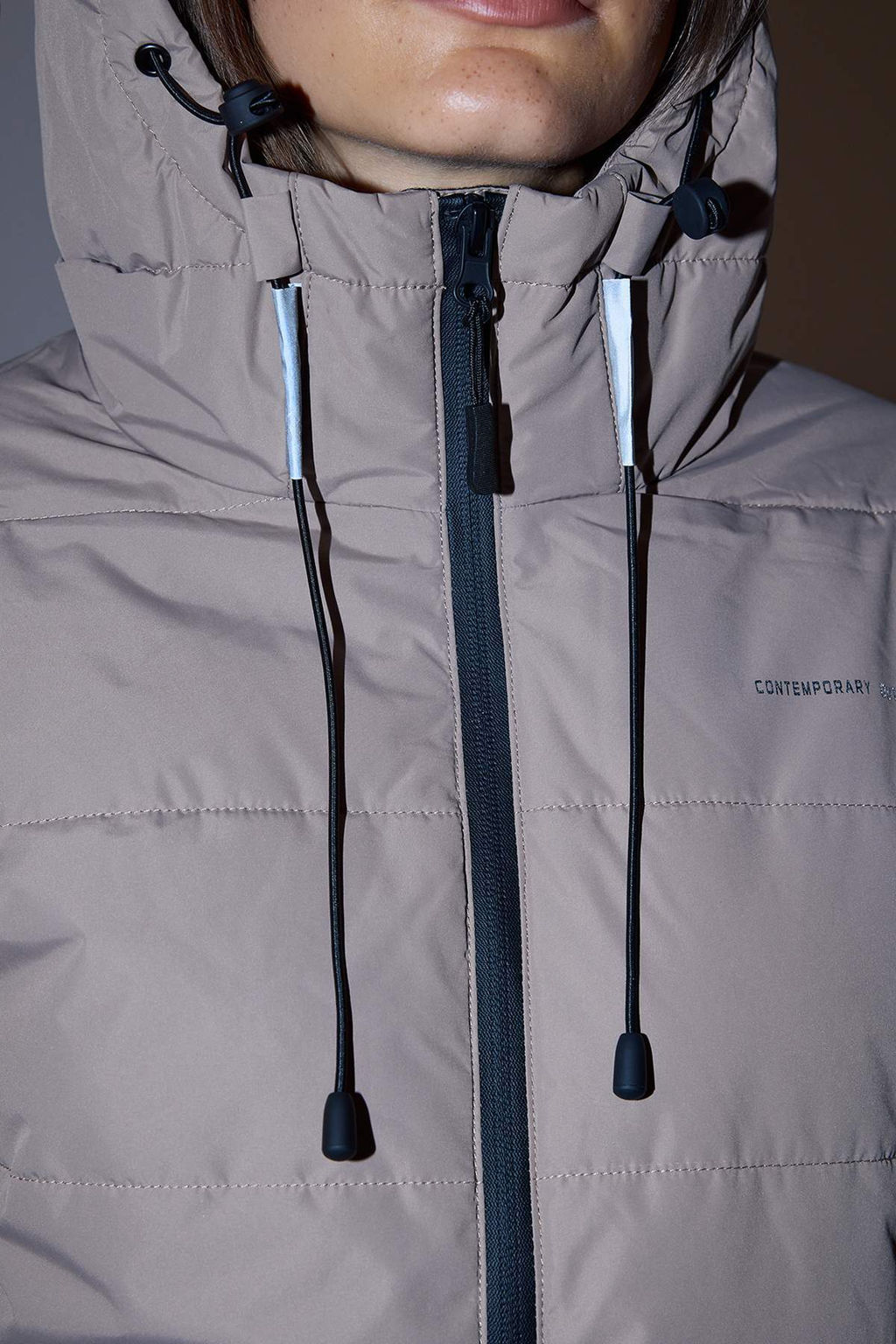 Bej Regular Kal?p Kapusonlu Su Itici Sisme Mont TWOAW26MO00000 - Trendyolmilla фото 4