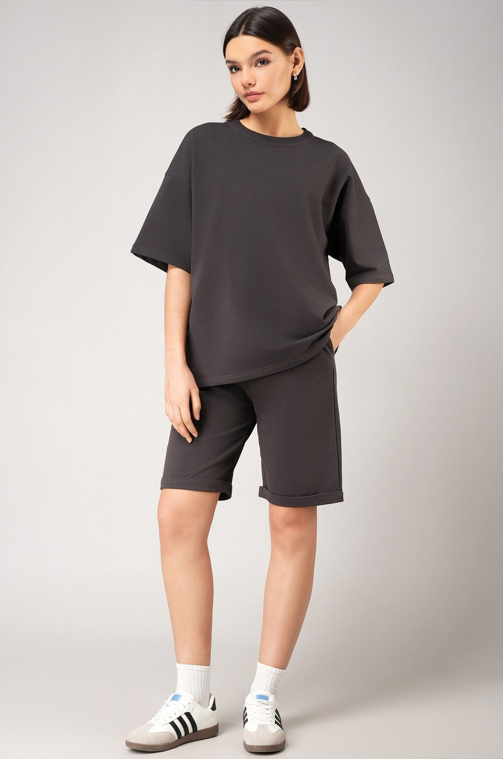 Женский костюм с шортами из футера двухнитки Happyfox  фото 10