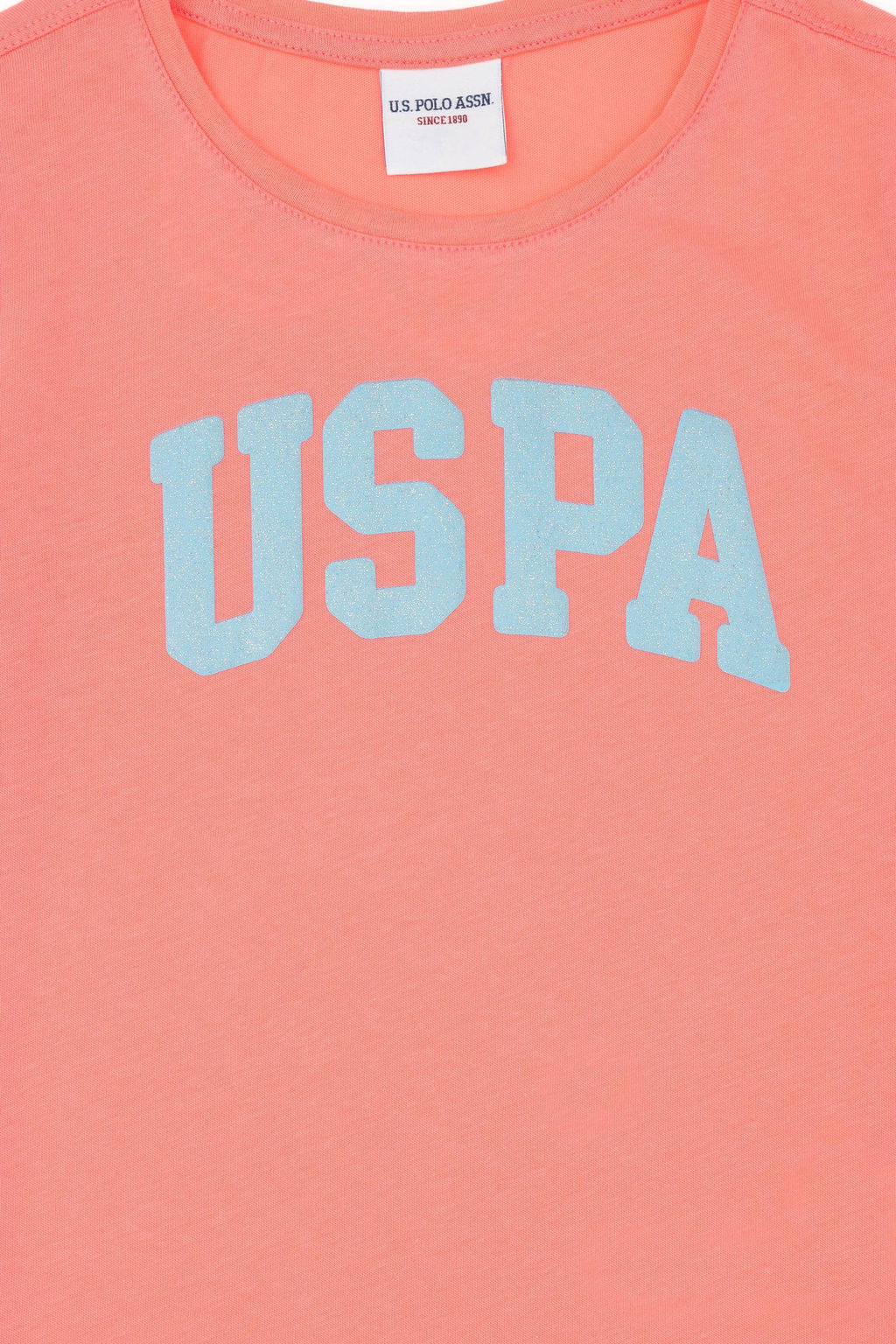 Неоново-розовая базовая футболка с круглым вырезом для девочек Неожиданная скидка в корзине - U.s. polo assn фото 10