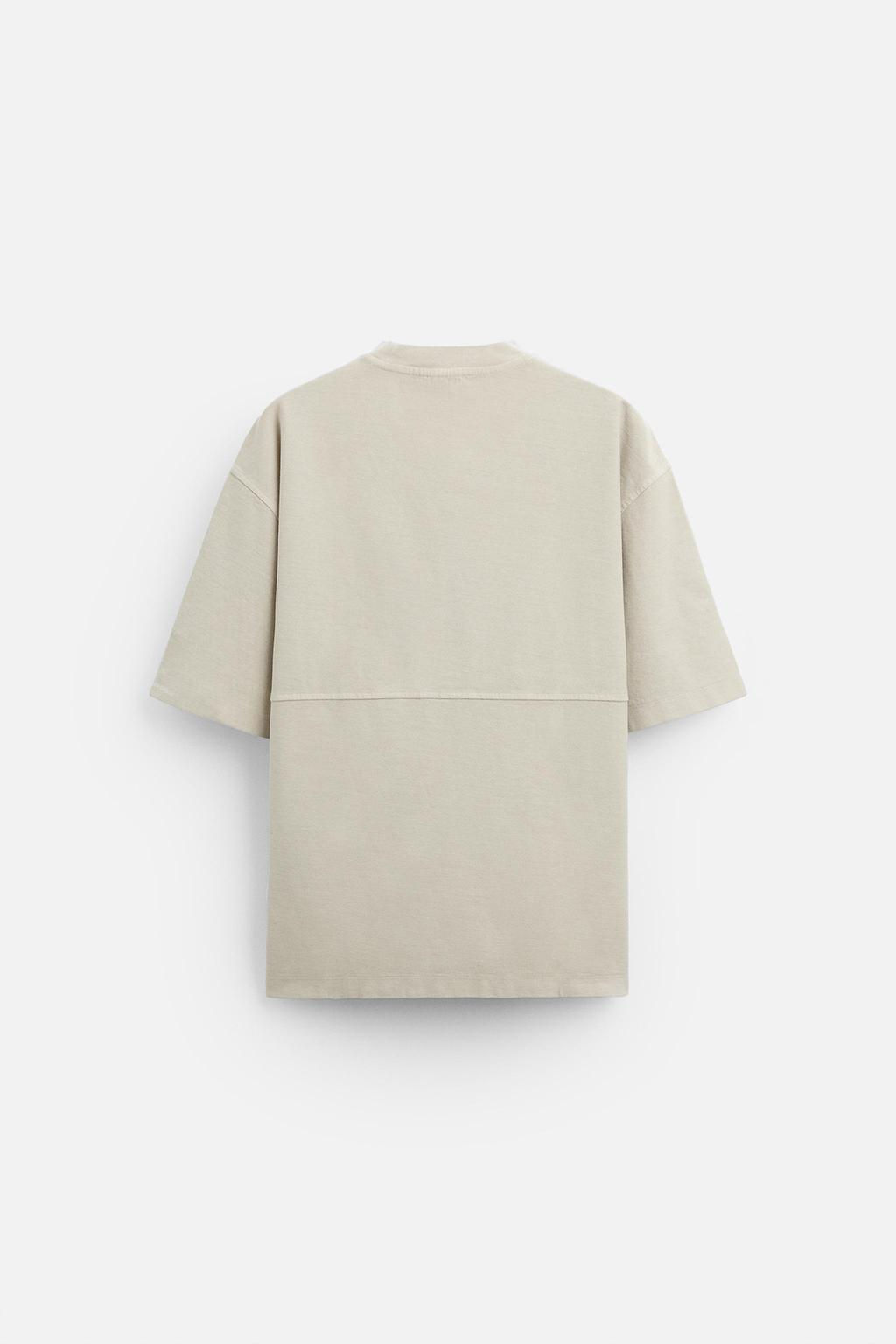 HEAVY WEIGHT T-SHIRT WITH SEAM DETAIL - Zara фото 28