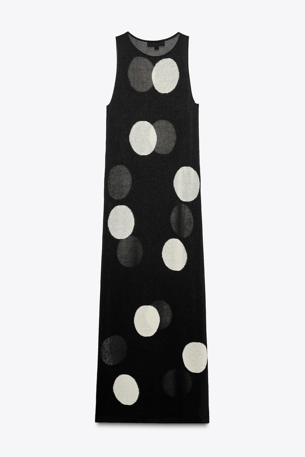 LONG POLKA DOT KNIT DRESS - Zara фото 3