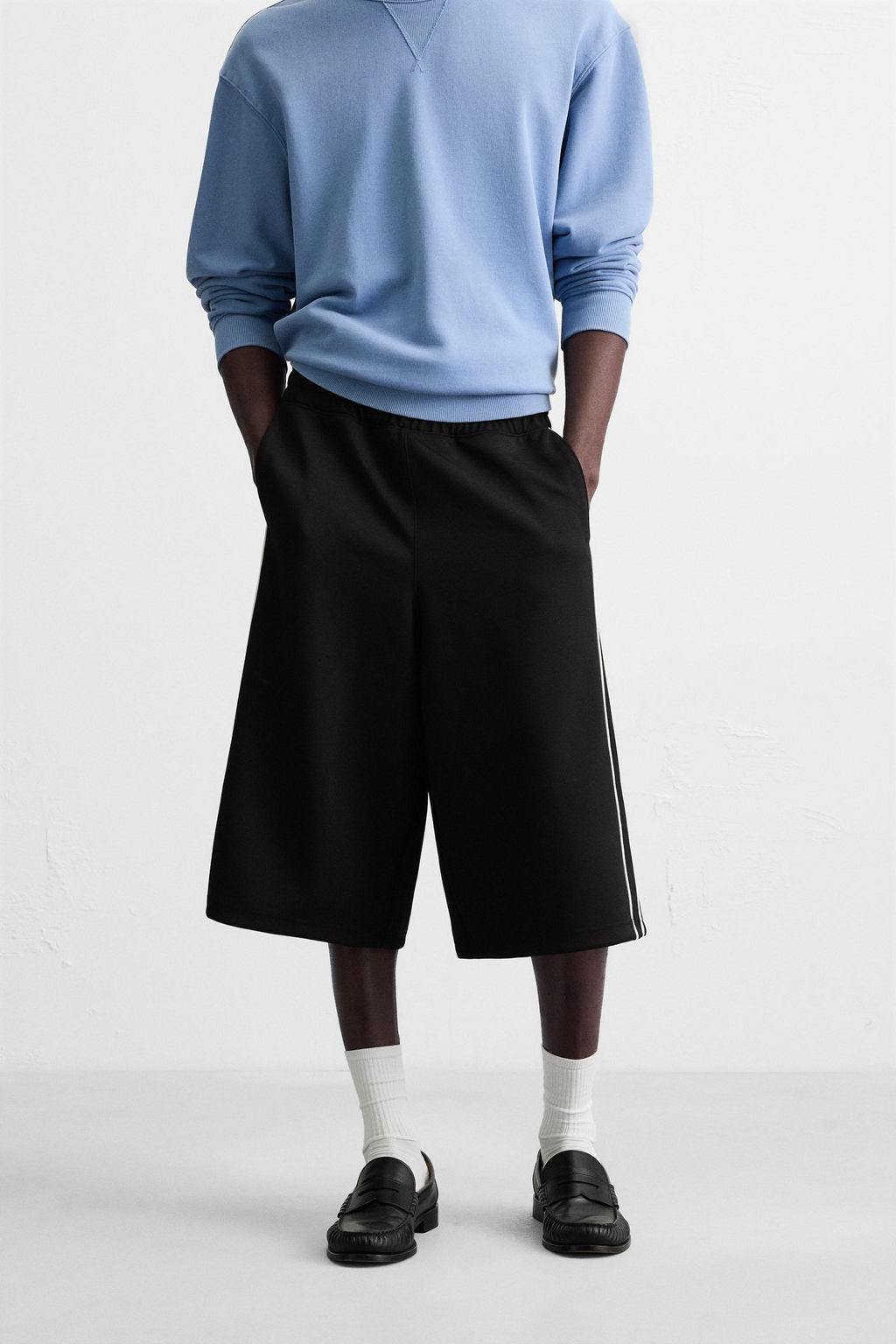 TECHNICAL STRIPE BERMUDA SHORTS - Zara фото 2