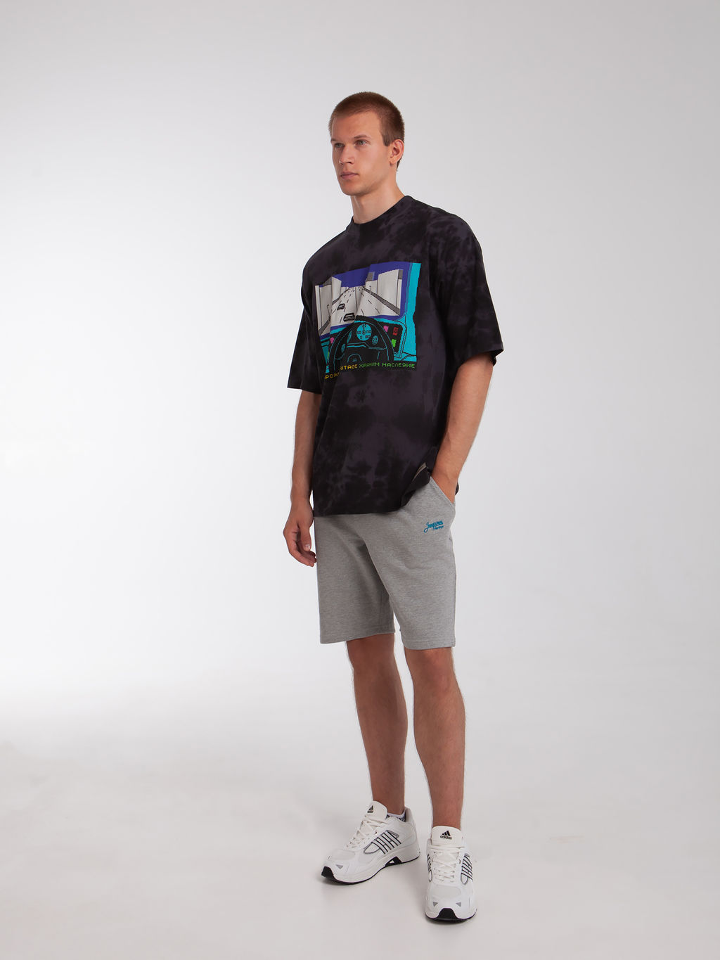 Футболка ЗАПОРОЖЕЦ Gonki Game Loose Fit Tiy Die BLACK  фото 6