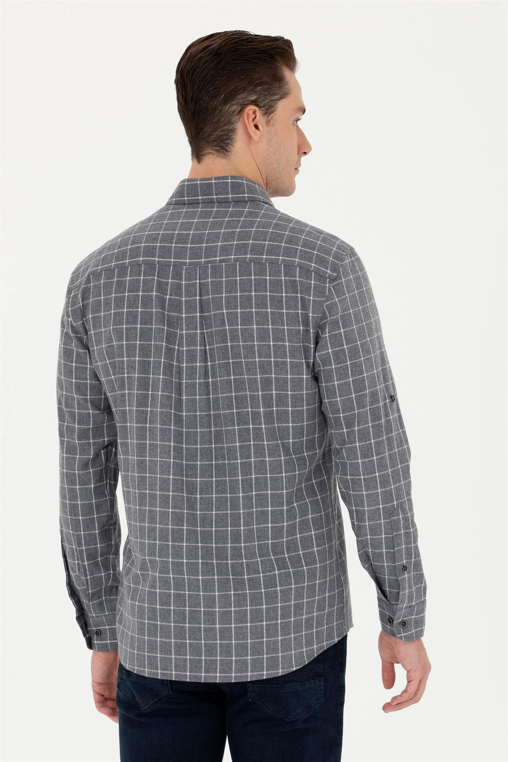 U. S. Polo Assn Мужская серая рубашка с длинным рукавом - U.s. polo assn фото 12