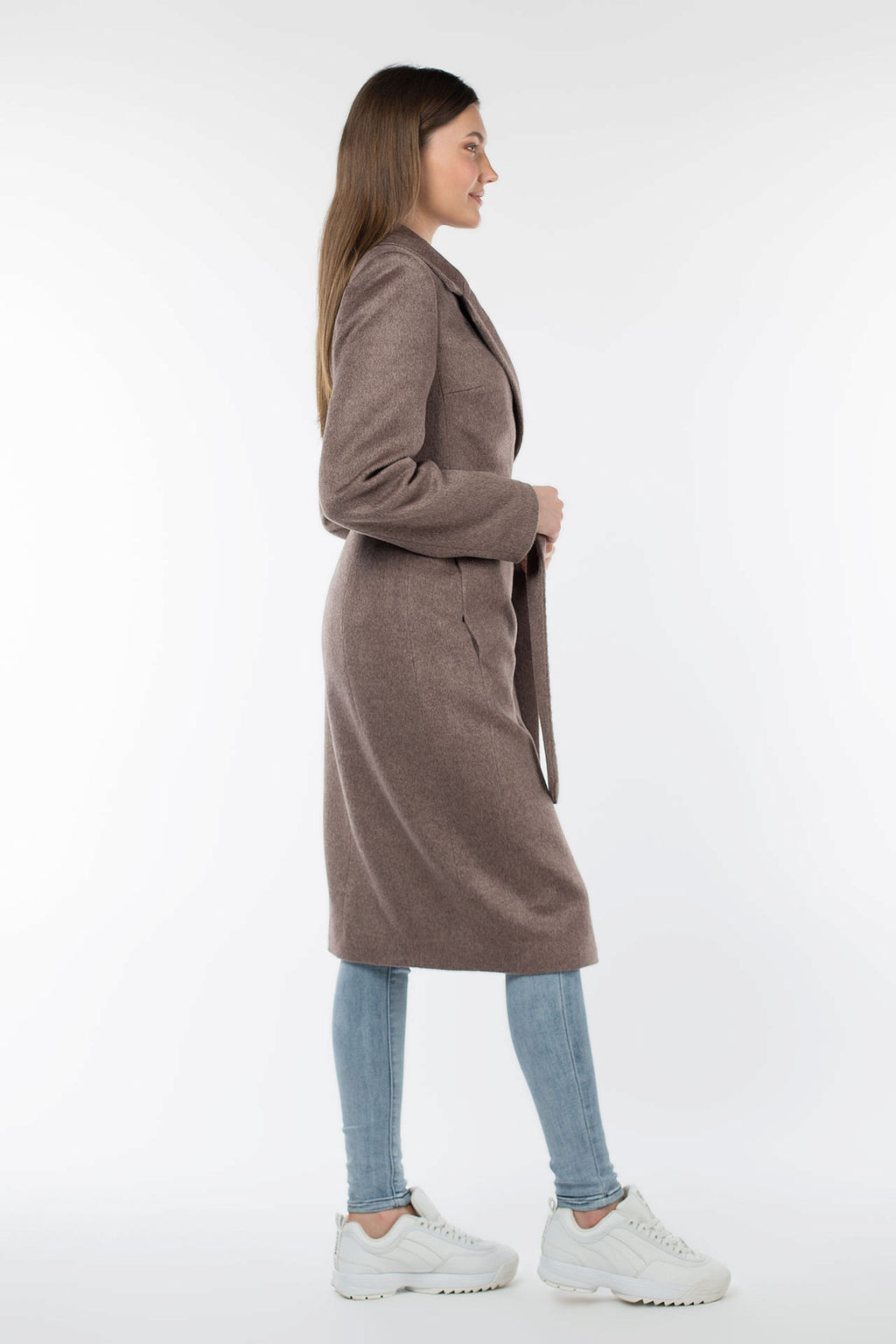 Пальто женское демисезонное (пояс) - El podio фото 3